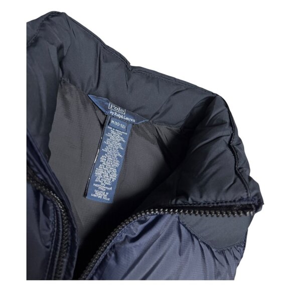POLO RALPH LAUREN Down Fill Blue Winter Puffer Parka Vest Womens Small - Picture 4 of 5